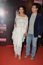 Sonali Bendre, Goldie Behl at Life Ok Screen Awards red carpet in Mumbai on 14th Jan 2015